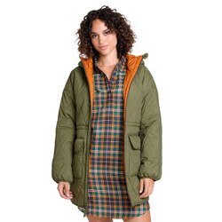 Toad&Co Nomader Reversible Parka Women's in Olive and Persimmon